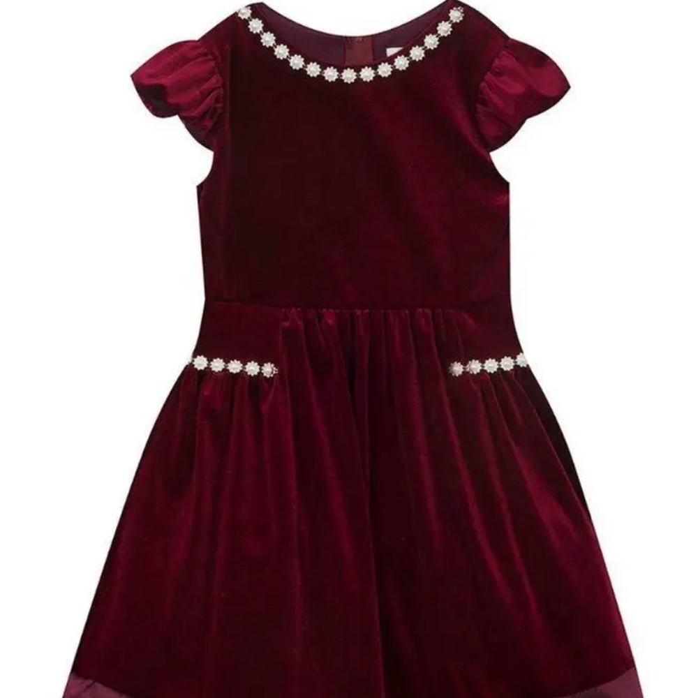 Beautiful Burgundy Holiday Dress Size 24 months